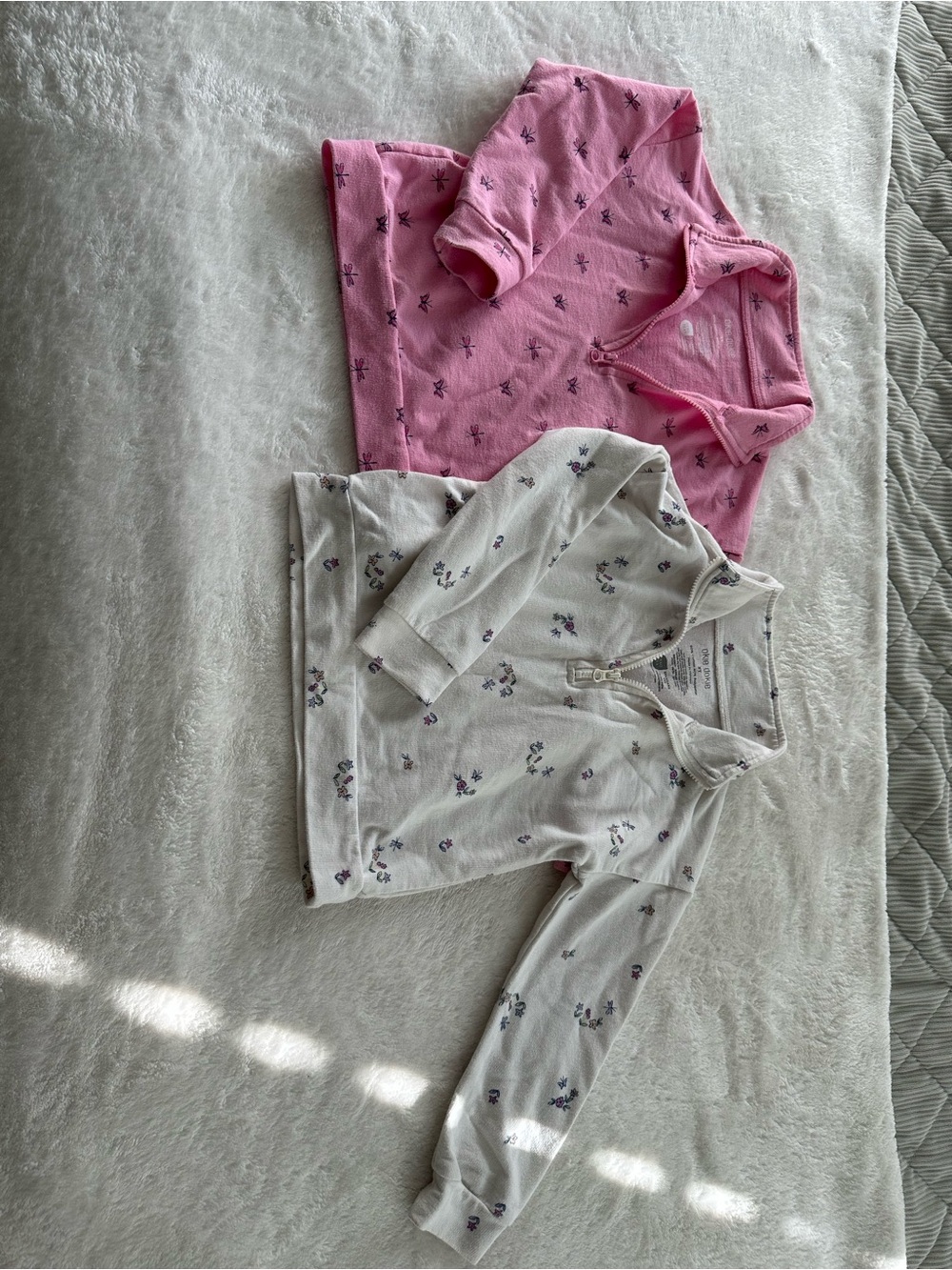 okie dokie Pink & white Floral Tops Set